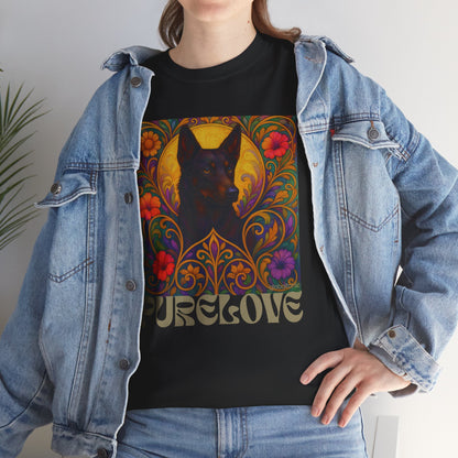 Black Kelpie Vintage Graphic T-Shirt – Unisex Cotton Tee for Dog Lovers