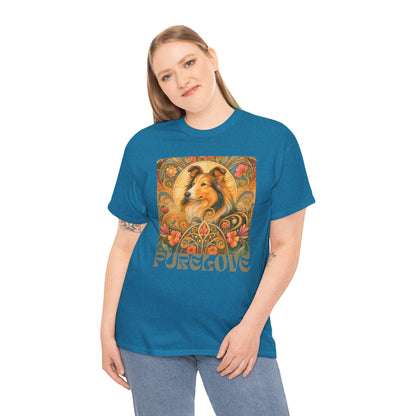 Collie Vintage Graphic T-shirt - Unisex Cotton Tee for Dog Lovers