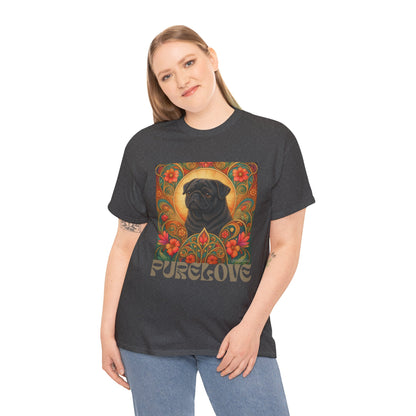 Pug Black Vintage Graphic T-Shirt – Unisex Cotton Tee for Dog Lovers