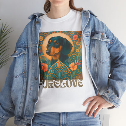 Dachshund Black Tan Shorthair Vintage Graphic T-shirt - Unisex Cotton Tee for Dog Lovers