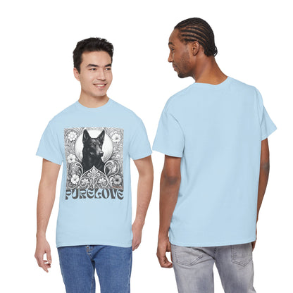 Kelpie Black Vintage Unisex Cotton Tee for Dog Lovers (Black & White)
