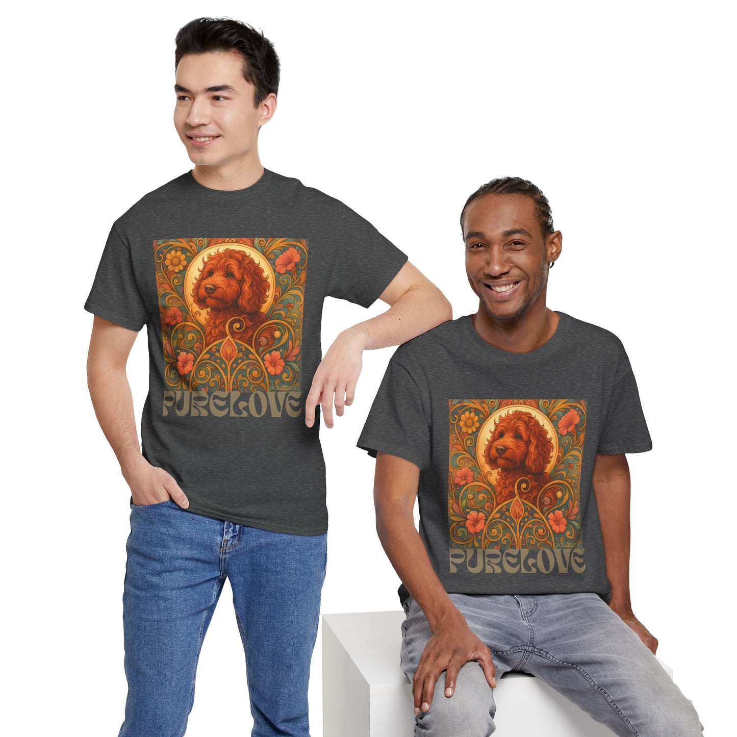 Red Cavapoo (Cavoodle) Vintage Graphic T-Shirt – Unisex Cotton Tee for Dog Lovers