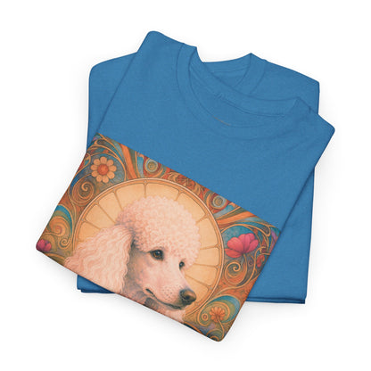 White Poodle Vintage Graphic T-Shirt – Unisex Cotton Tee for Dog Lovers