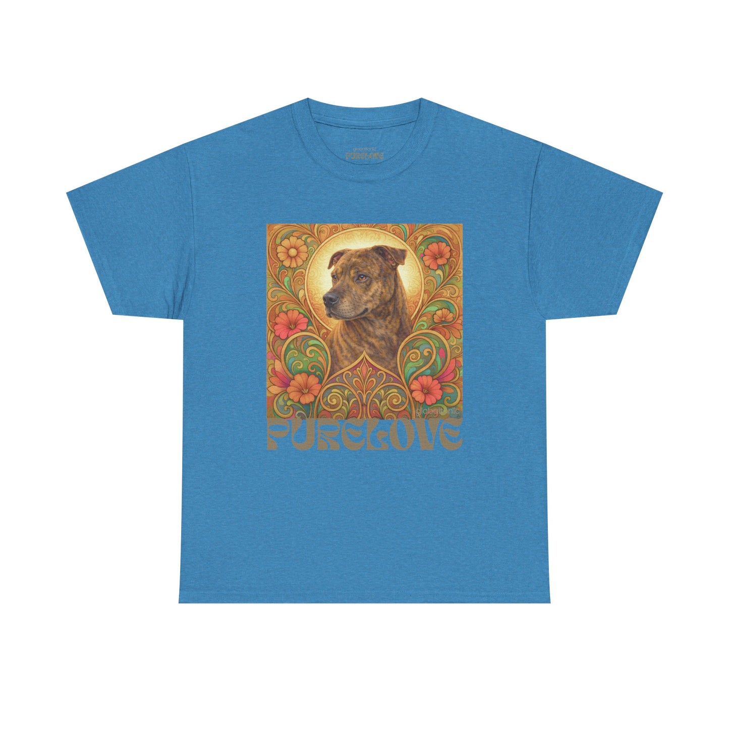 Staffy Brown Brindle Vintage Graphic T-Shirt – Unisex Cotton Tee for Dog Lovers