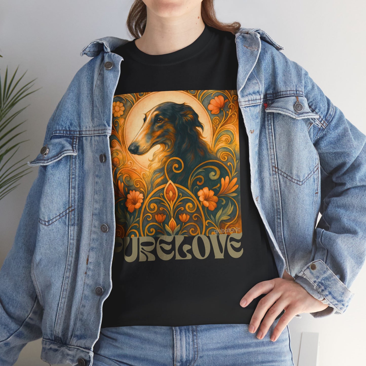 Borzoi Vintage Graphic T-Shirt – Unisex Cotton Tee for Dog Lovers
