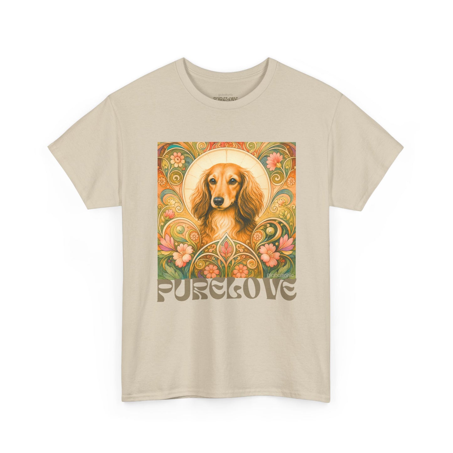 Dachshund Tan Longhair Vintage Graphic T-Shirt – Unisex Cotton Tee for Dog Lovers