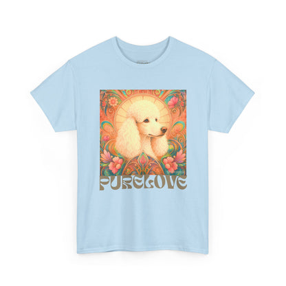 White Poodle Vintage Graphic T-Shirt – Unisex Cotton Tee for Dog Lovers