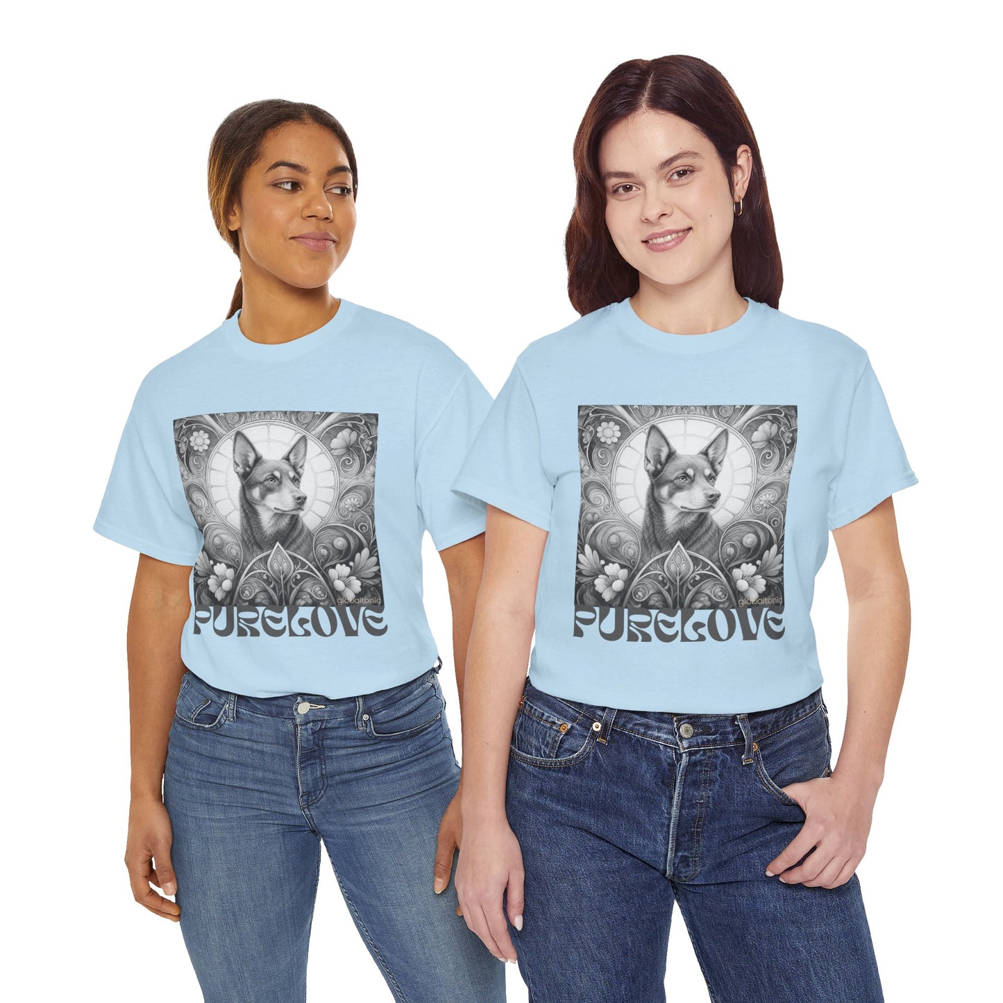 Kelpie Brown Vintage Unisex Cotton Tee for Dog Lovers (Black & White)