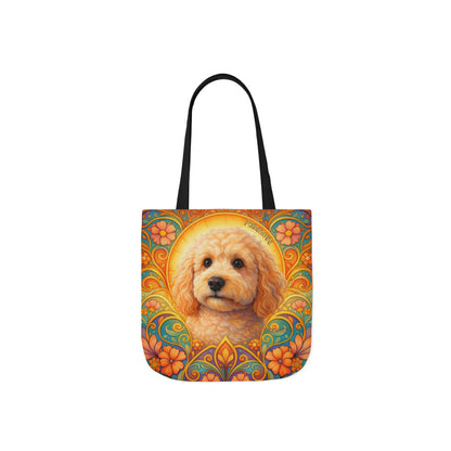 Goldendoodle (Groodle) All-Over Print Canvas Tote Bag – Colourful Artistic Dog Lover Gift