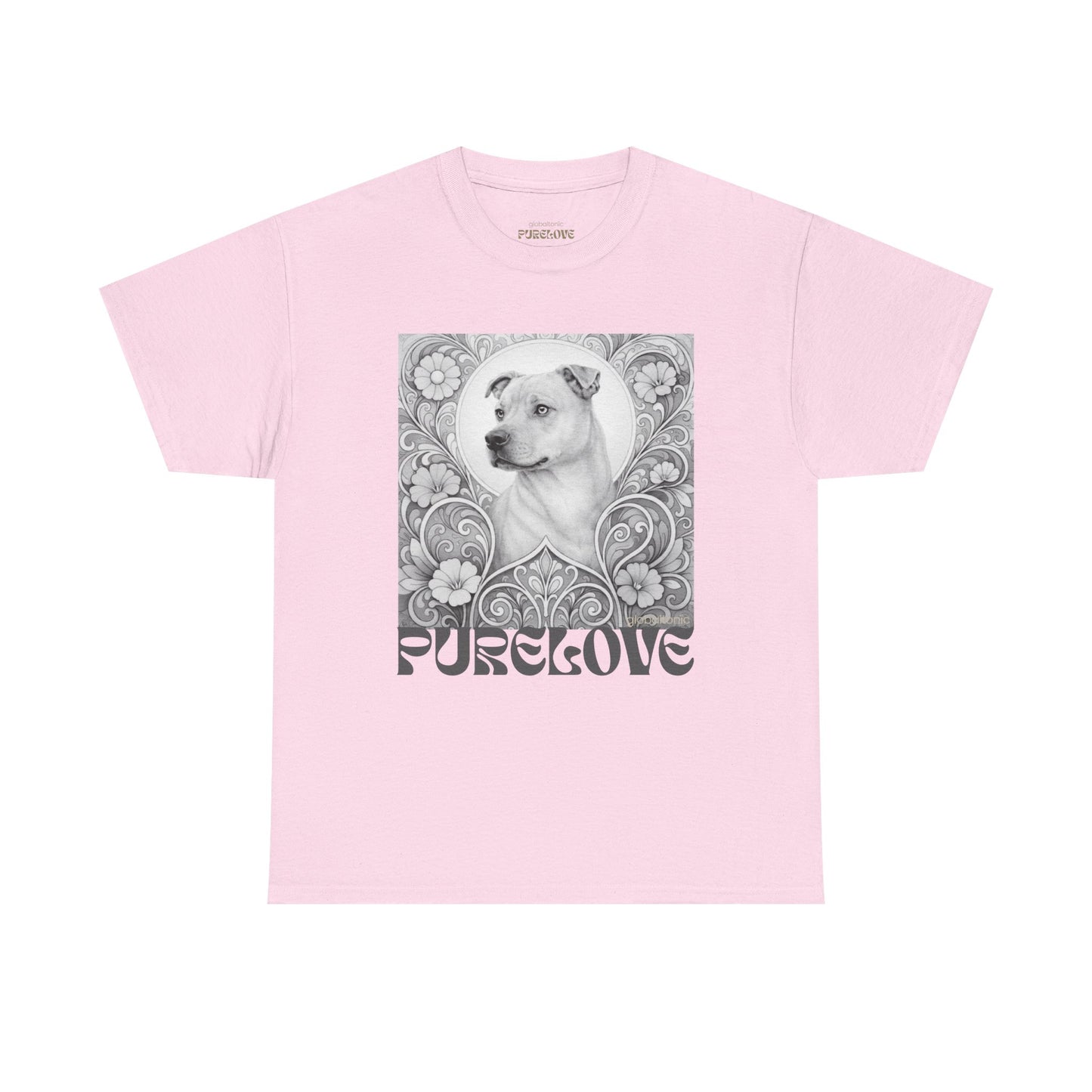 Staffy Tan Vintage Graphic T-Shirt – Unisex Cotton Tee for Dog Lovers (Black & White)