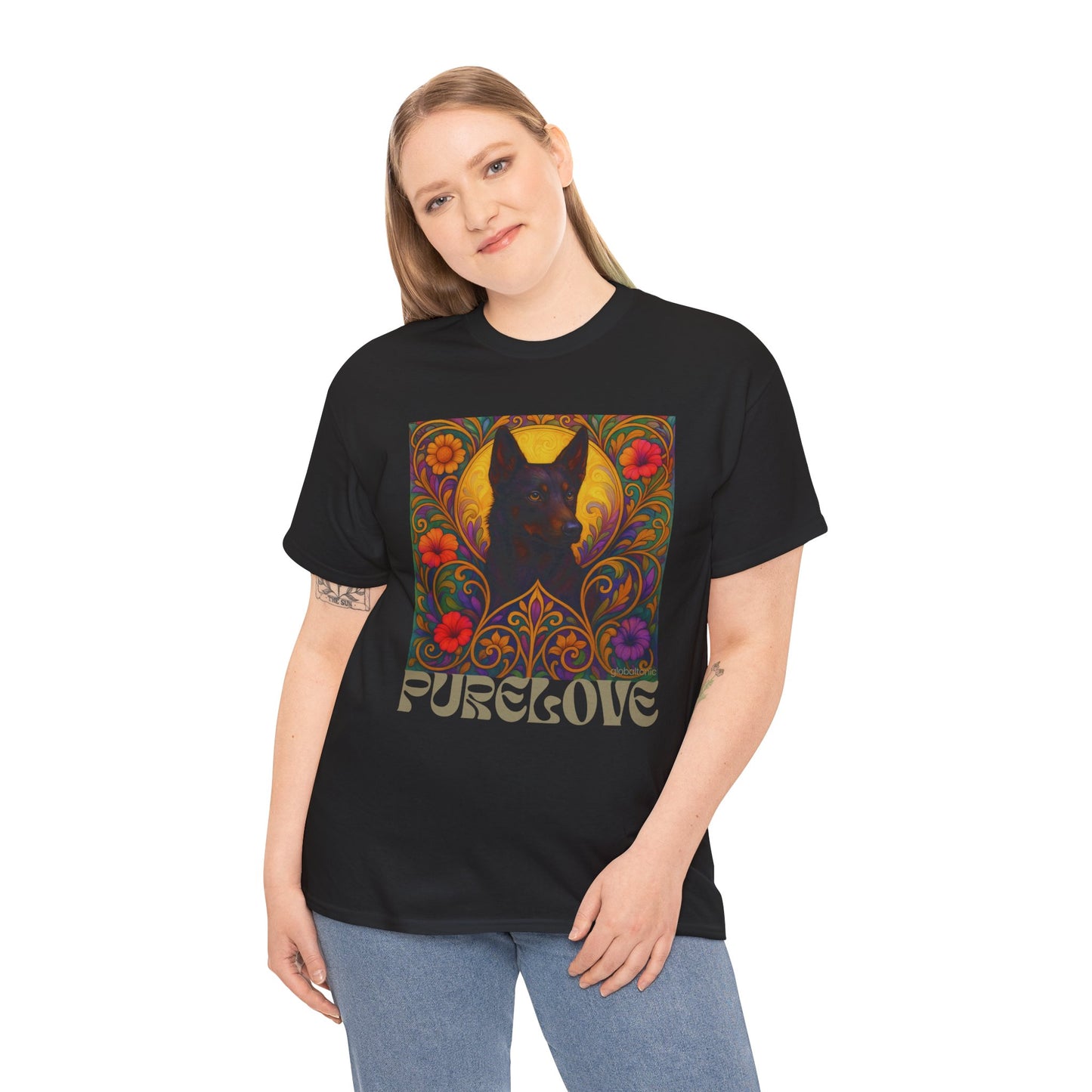 Black Kelpie Vintage Graphic T-Shirt – Unisex Cotton Tee for Dog Lovers