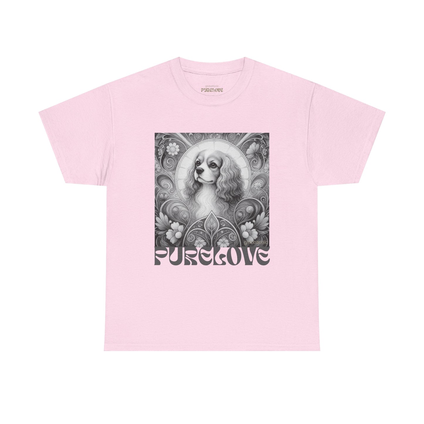Cavalier King Charles Spaniel Vintage Unisex Cotton Tee for Dog Lovers (Black & White)