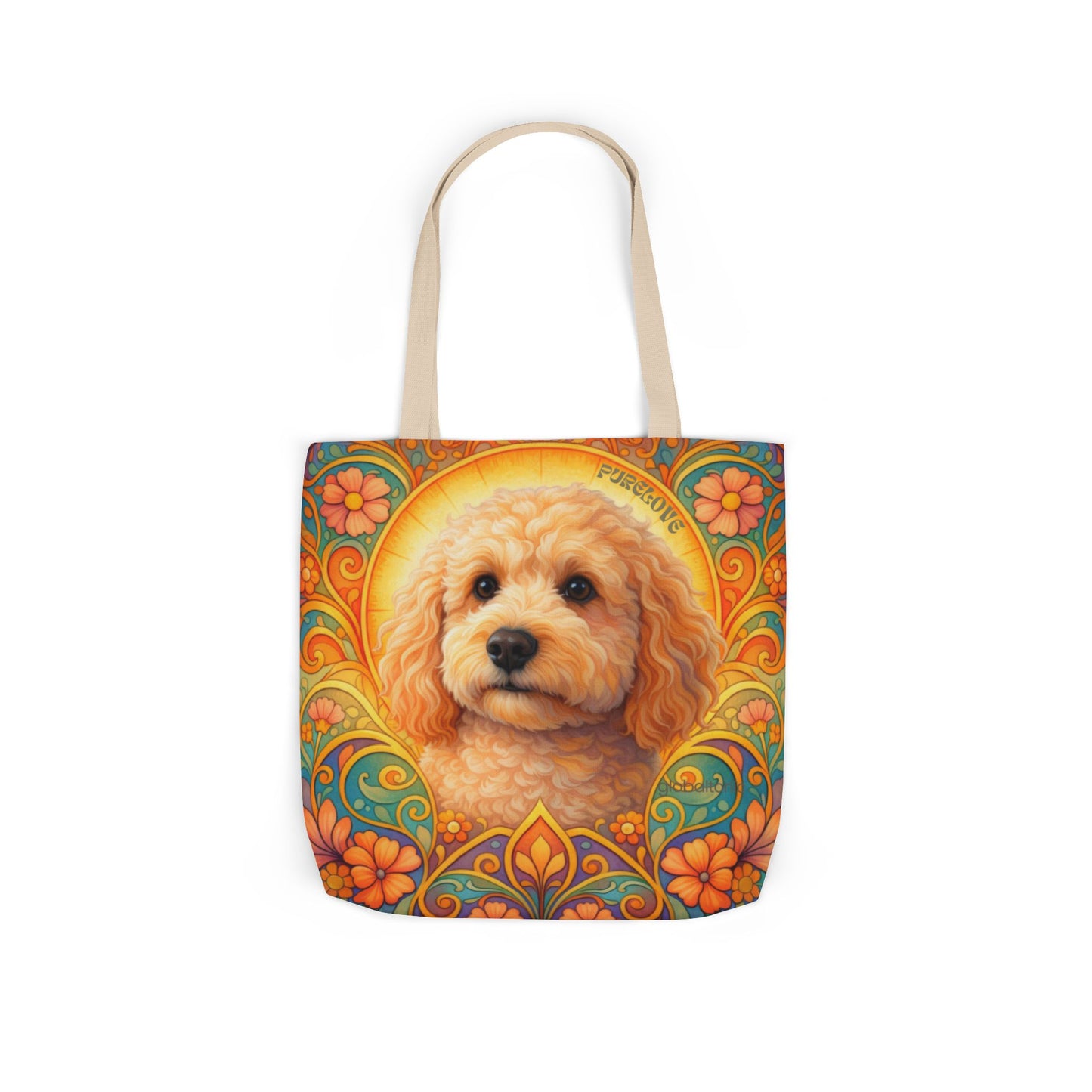 Goldendoodle (Groodle) All-Over Print Canvas Tote Bag – Colourful Artistic Dog Lover Gift