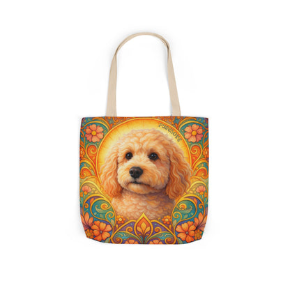 Goldendoodle (Groodle) All-Over Print Canvas Tote Bag – Colourful Artistic Dog Lover Gift