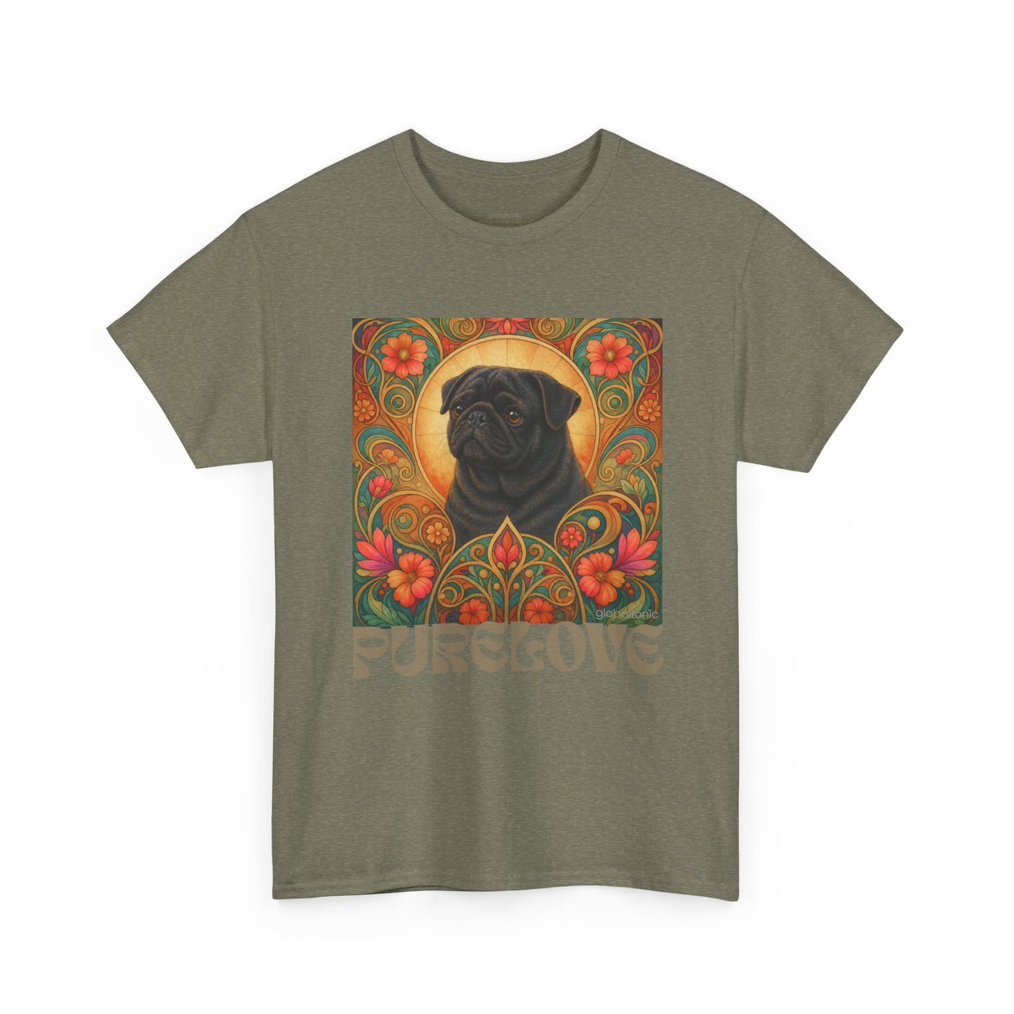 Pug Black Vintage Graphic T-Shirt – Unisex Cotton Tee for Dog Lovers