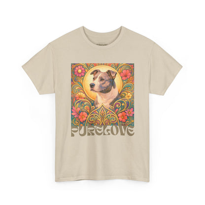 Staffy Grey & White Vintage Graphic T-Shirt – Unisex Cotton Tee for Dog Lovers