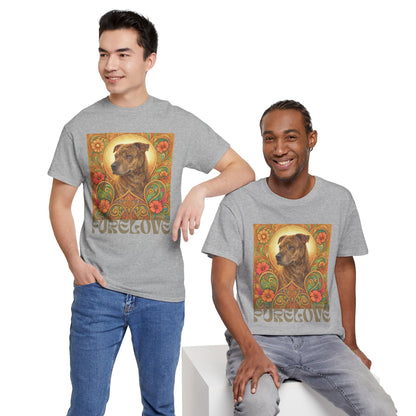 Staffy Brown Brindle Vintage Graphic T-Shirt – Unisex Cotton Tee for Dog Lovers
