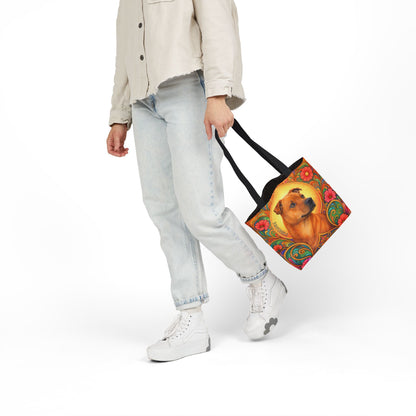 Staffy Tan All-Over Print Canvas Tote Bag – Colourful Artistic Dog Lover Gift