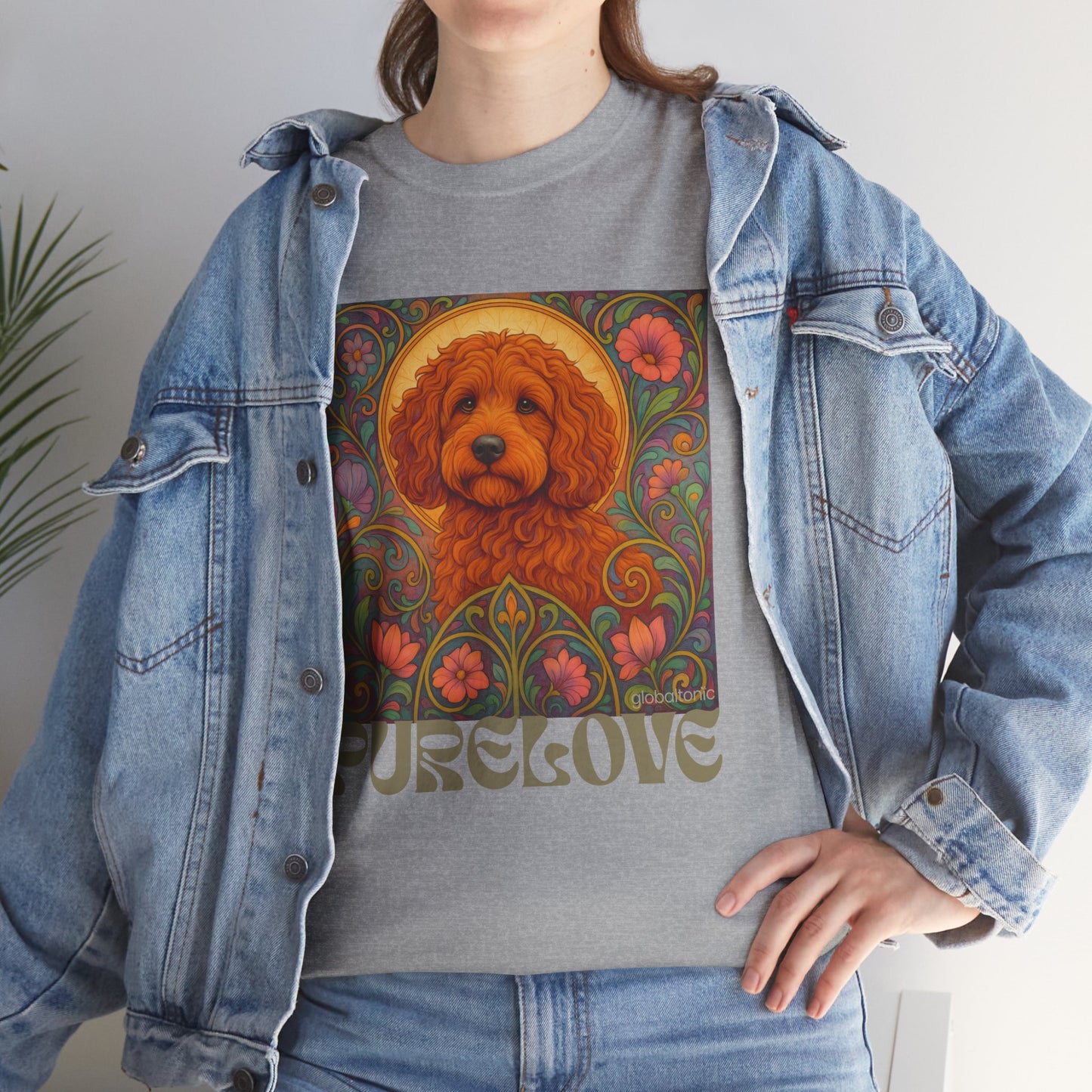 Red Cockapoo (Spoodle) Vintage Graphic T-Shirt – Unisex Cotton Tee for Dog Lovers