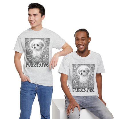 Foxypoo (Foodle) Vintage Graphic T-Shirt – Unisex Cotton Tee for Dog Lovers (Black & White)