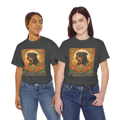 Rottweiler Buddha Vintage Graphic T-Shirt – Unisex Cotton Tee for Dog Lovers