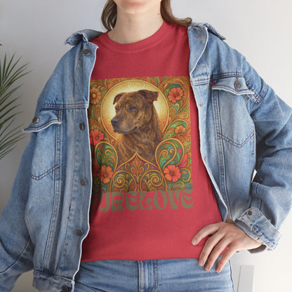 Staffy Brown Brindle Vintage Graphic T-Shirt – Unisex Cotton Tee for Dog Lovers