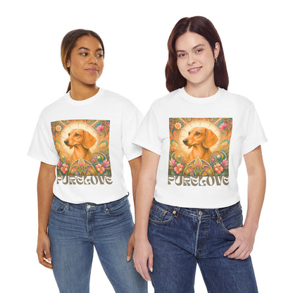Dachshund Tan Vintage Graphic T-Shirt – Unisex Cotton Tee for Dog Lovers