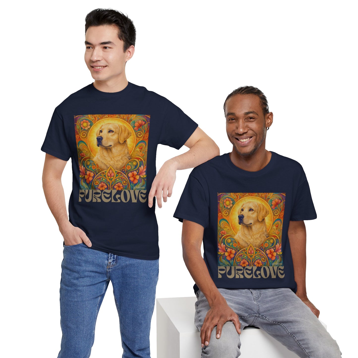 Golden Labrador Vintage Graphic T-shirt - Unisex Cotton Tee for Dog Lovers