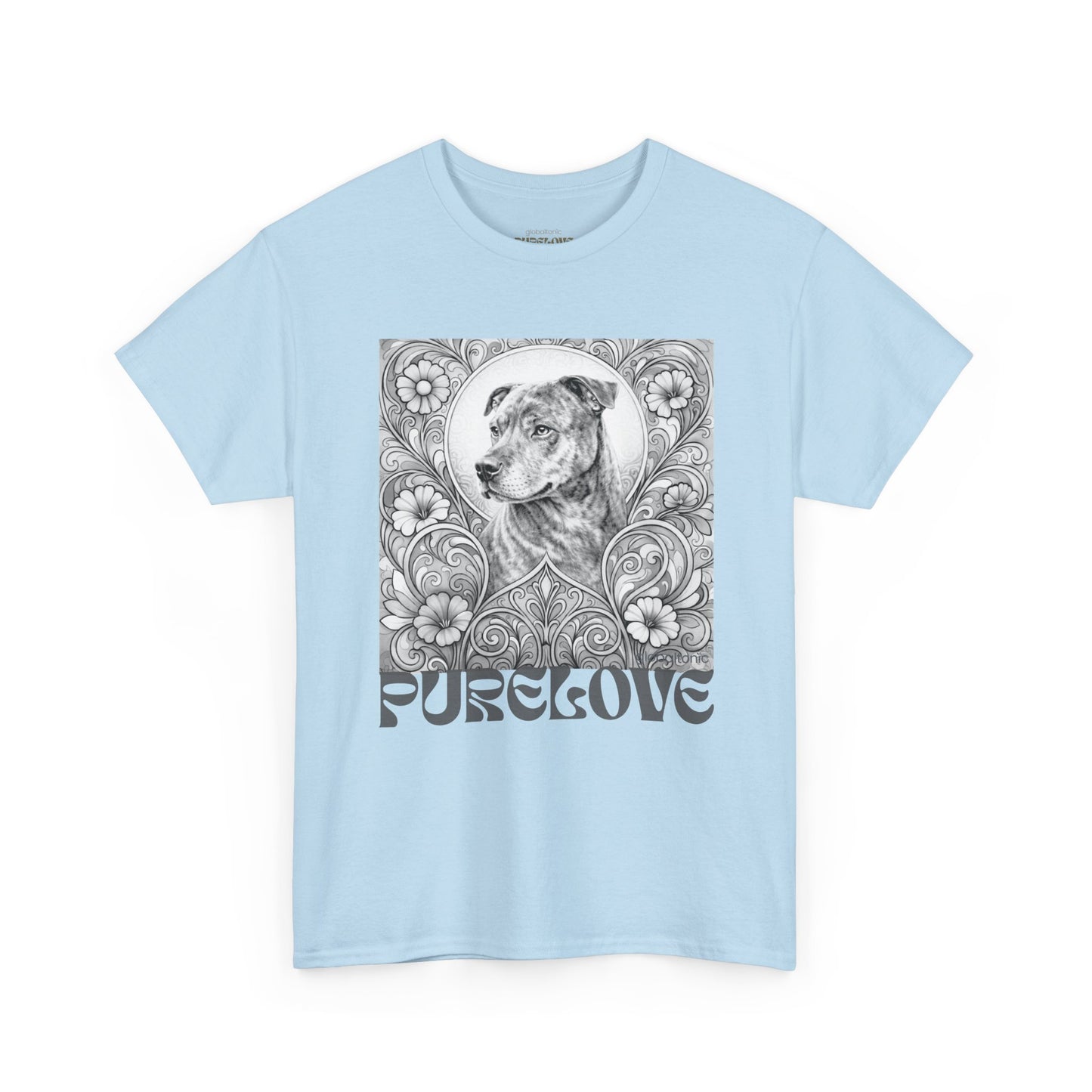Staffy Brown Brindle Vintage Graphic T-Shirt – Unisex Cotton Tee for Dog Lovers (Black & White)