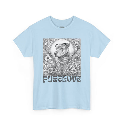 Staffy Brown Brindle Vintage Graphic T-Shirt – Unisex Cotton Tee for Dog Lovers (Black & White)