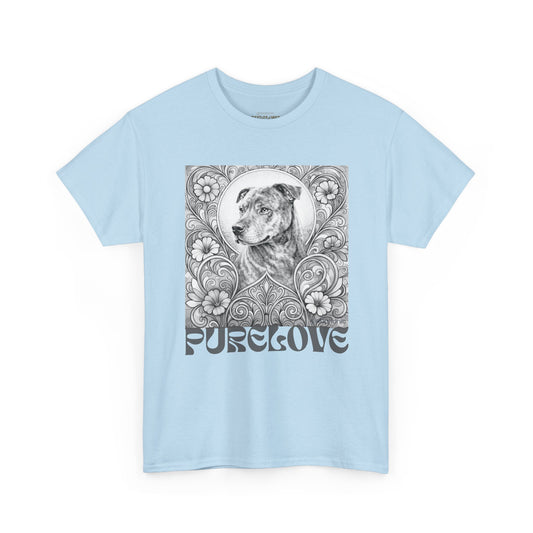 Staffy Brown Brindle Vintage Graphic T-Shirt – Unisex Cotton Tee for Dog Lovers (Black & White)
