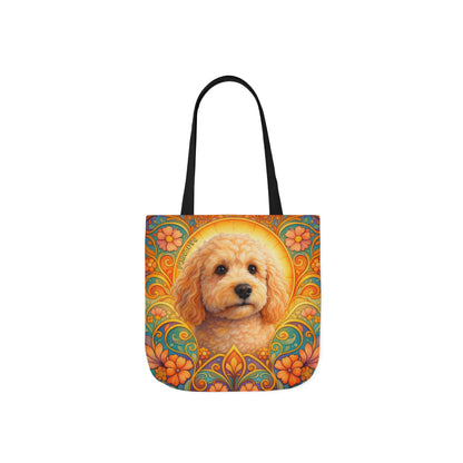 Goldendoodle (Groodle) All-Over Print Canvas Tote Bag – Colourful Artistic Dog Lover Gift