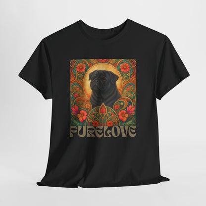 Pug Black Vintage Graphic T-Shirt – Unisex Cotton Tee for Dog Lovers