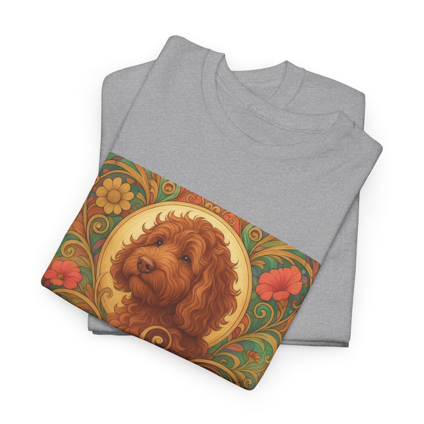 Red Cavapoo (Cavoodle) Vintage Graphic T-Shirt – Unisex Cotton Tee for Dog Lovers