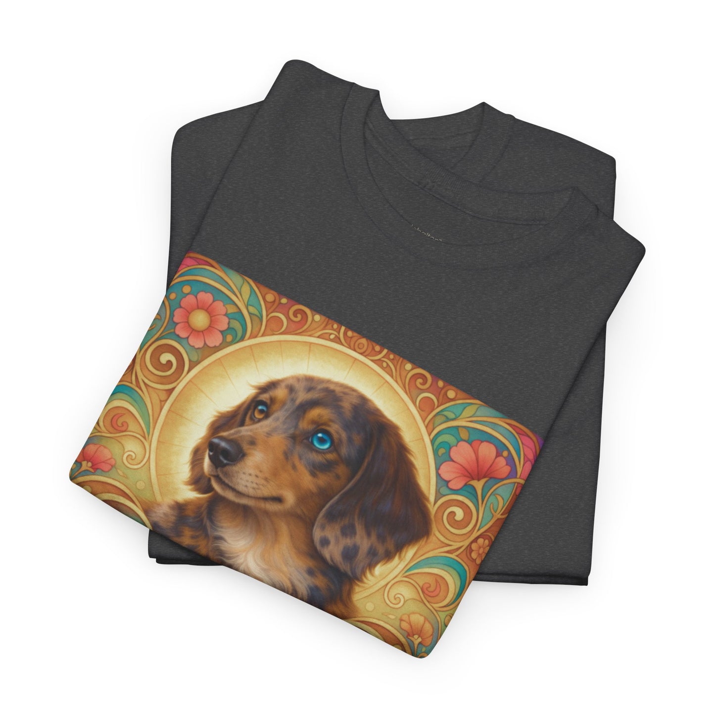 Dachshund Merle Wirehaired Vintage Unisex Cotton Tee for Dog Lovers