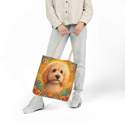 Goldendoodle (Groodle) All-Over Print Canvas Tote Bag – Colourful Artistic Dog Lover Gift