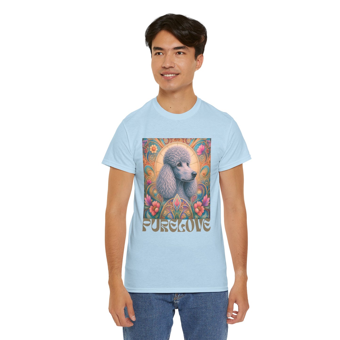 Poodle Grey Vintage Graphic T-Shirt – Unisex Cotton Tee for Dog Lovers