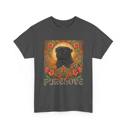 Pug Black Vintage Graphic T-Shirt – Unisex Cotton Tee for Dog Lovers