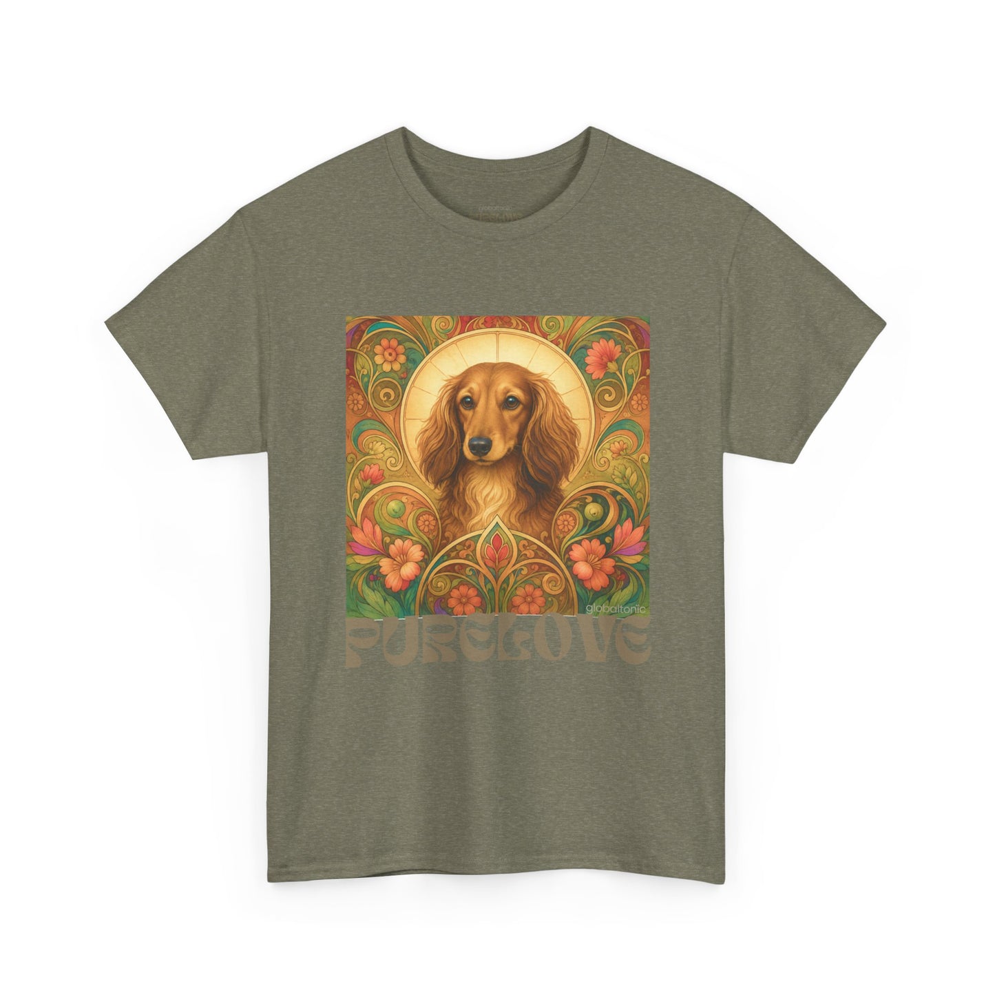Dachshund Tan Longhair Vintage Graphic T-Shirt – Unisex Cotton Tee for Dog Lovers