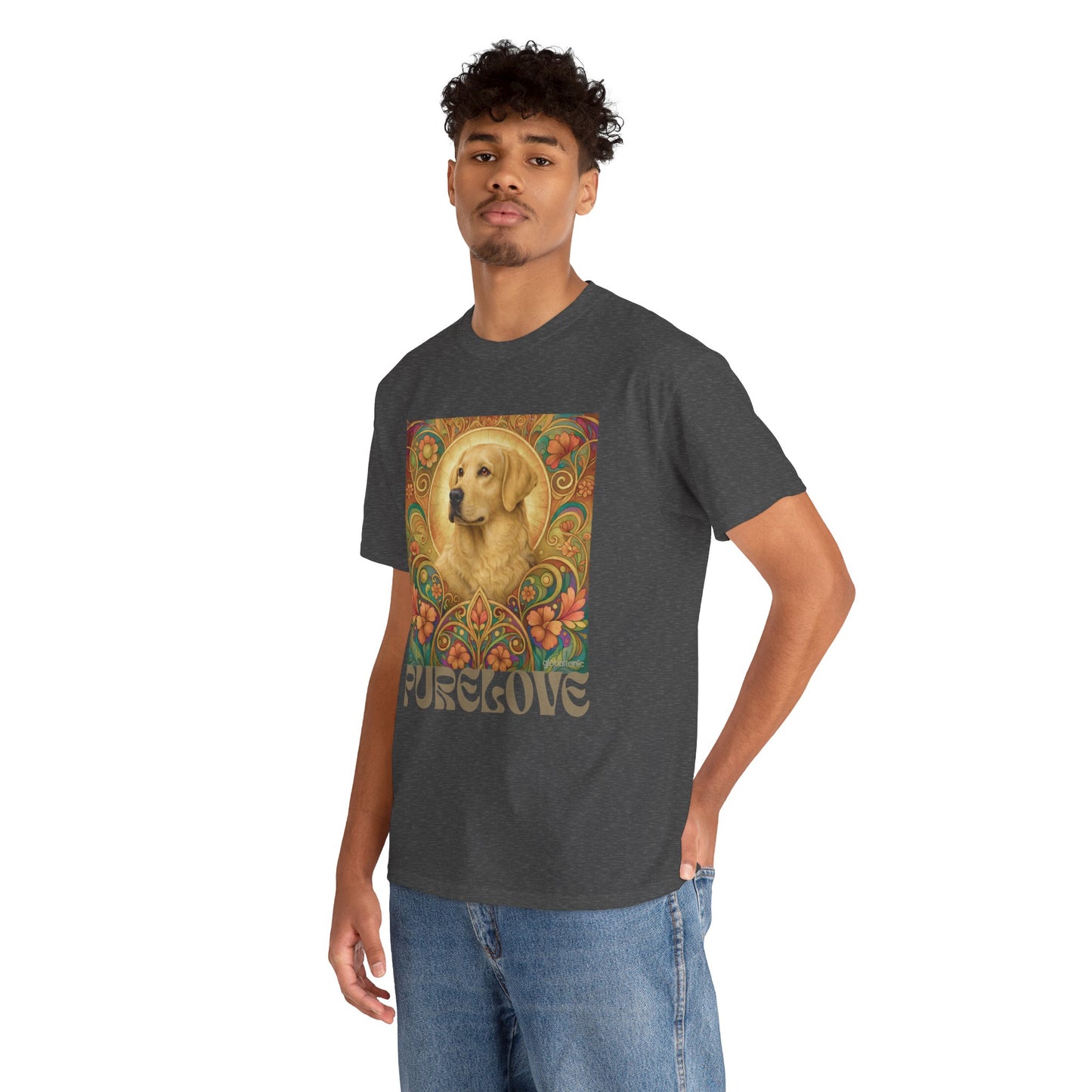 Golden Labrador Vintage Graphic T-shirt - Unisex Cotton Tee for Dog Lovers