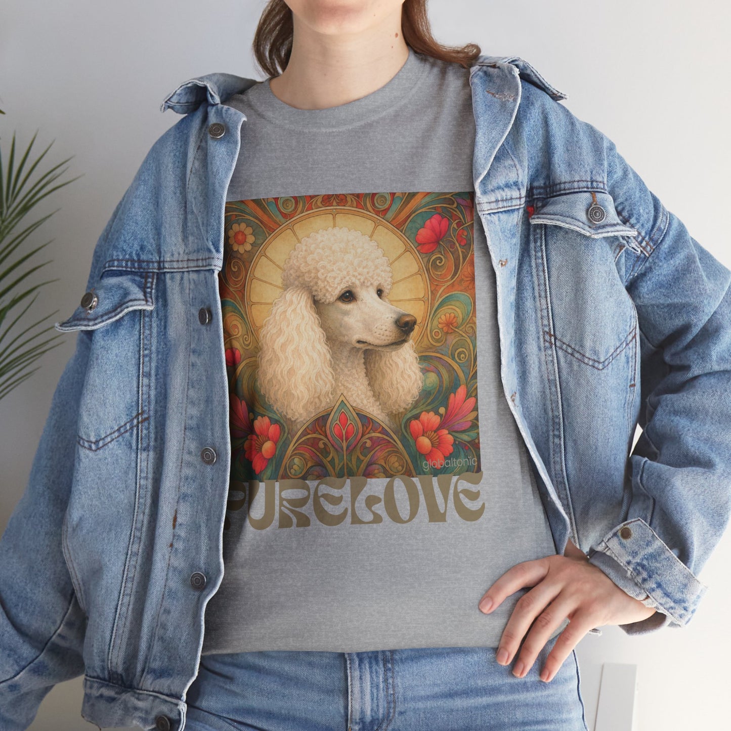 White Poodle Vintage Graphic T-Shirt – Unisex Cotton Tee for Dog Lovers