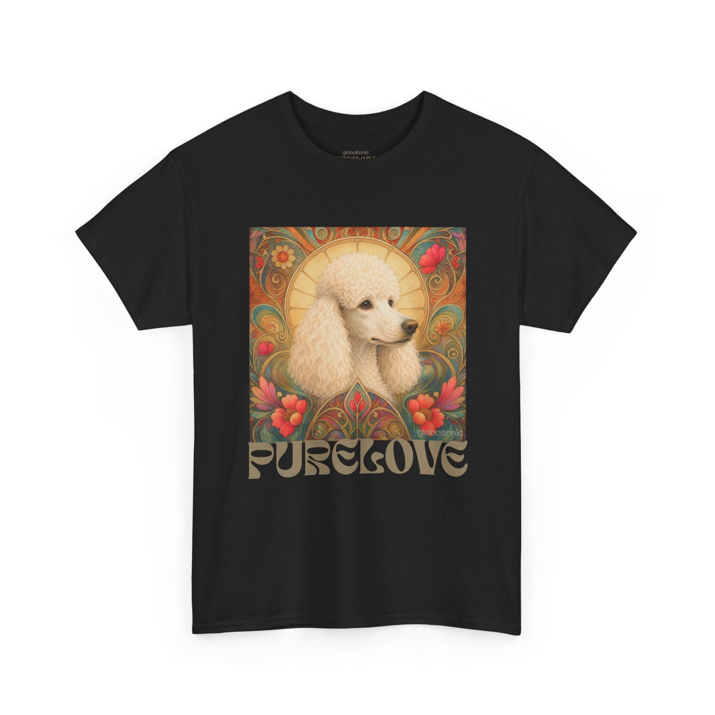 White Poodle Vintage Graphic T-Shirt – Unisex Cotton Tee for Dog Lovers