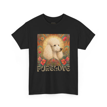 White Poodle Vintage Graphic T-Shirt – Unisex Cotton Tee for Dog Lovers