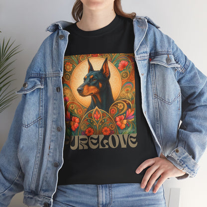 Doberman Vintage Graphic T-shirt - Unisex Cotton Tee for Dog Lovers