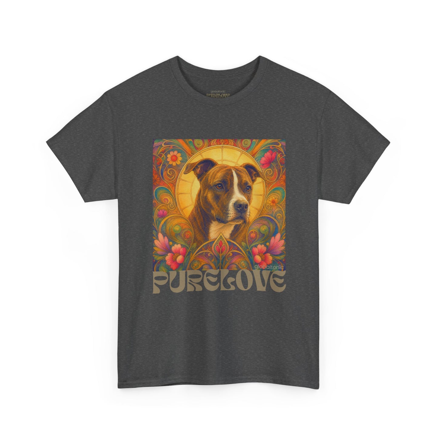Staffy (Coco) Bull Terrier Vintage Unisex Cotton Tee for Dog Lovers