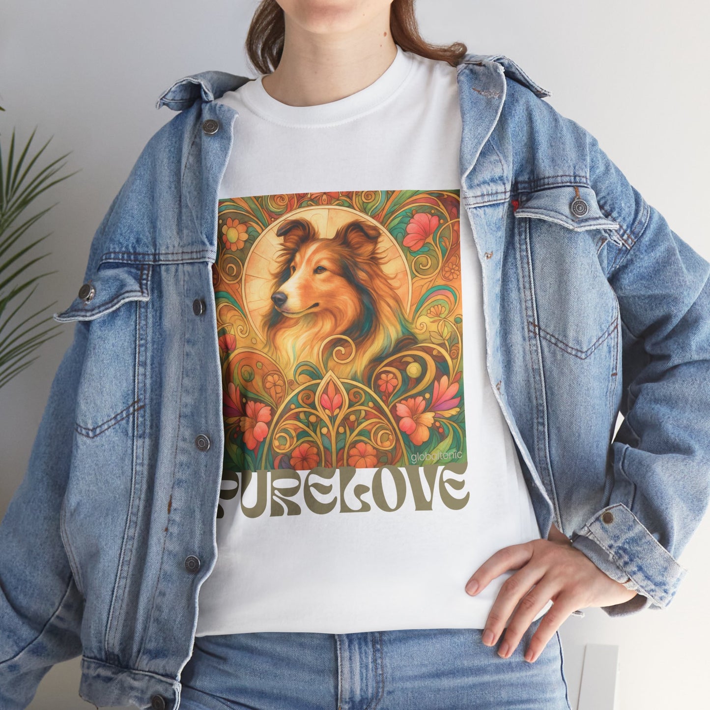 Collie Vintage Graphic T-shirt - Unisex Cotton Tee for Dog Lovers