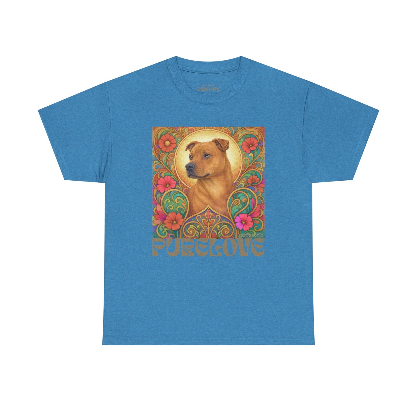 Staffy Tan Vintage Graphic T-Shirt – Unisex Cotton Tee for Dog Lovers