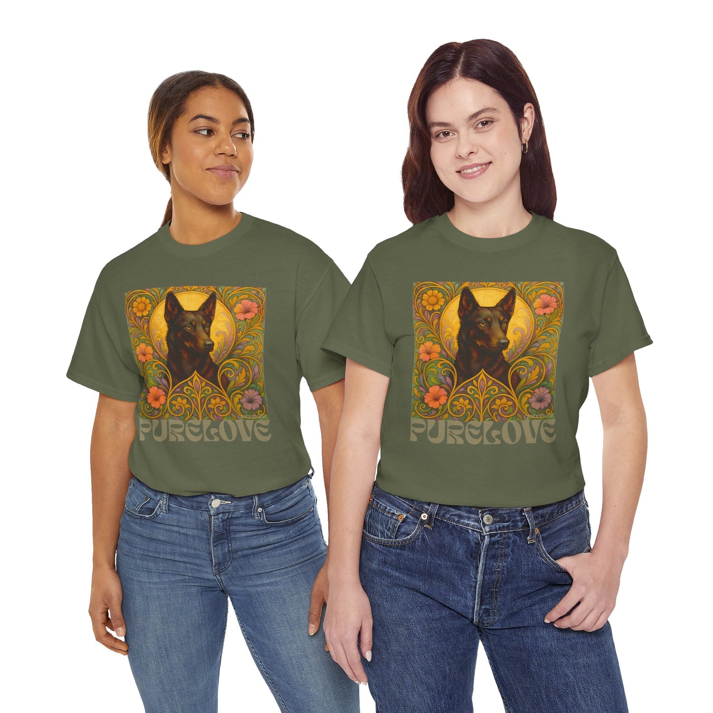 Black Kelpie Vintage Graphic T-Shirt – Unisex Cotton Tee for Dog Lovers