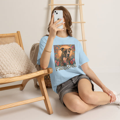 Staffy (Coco) Bull Terrier Vintage Unisex Cotton Tee for Dog Lovers