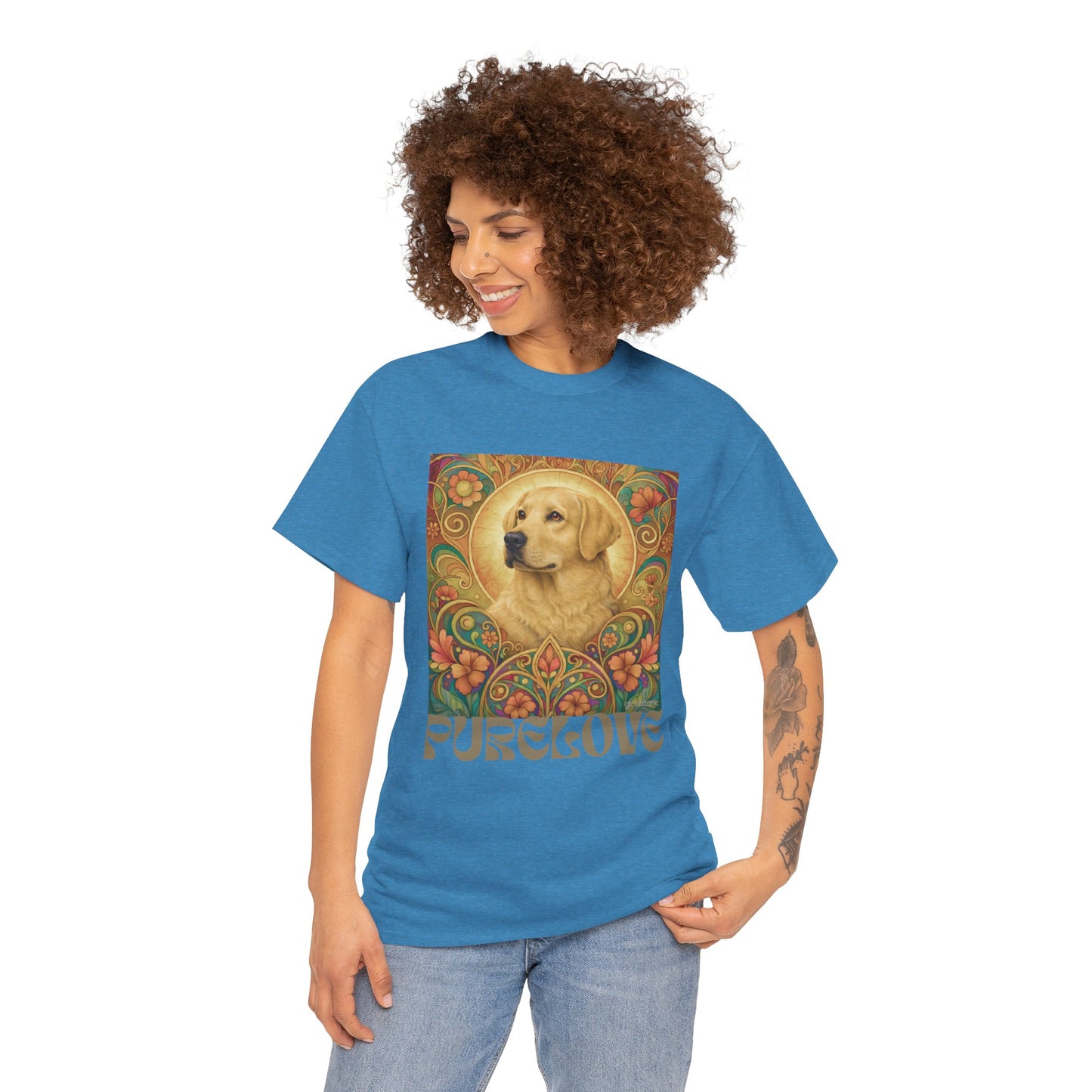 Golden Labrador Vintage Graphic T-shirt - Unisex Cotton Tee for Dog Lovers